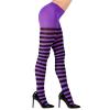 Striped Tights - Purple And Black