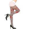 Bloody Striped Tights - White And Black