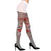 Bloody Striped Tights - White And Black