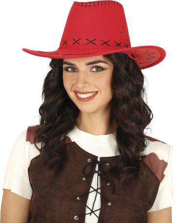 Ladies Red Cowboy Hat