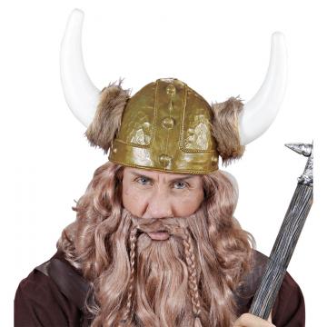 Deluxe Viking Helmet With Fur