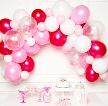 Pink & White Balloon Kit - 66 Pieces