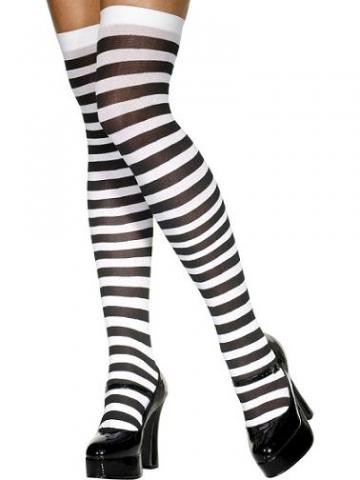 Knee High Stockings - Black & White
