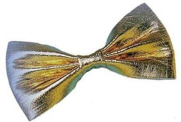 metallic bow tie