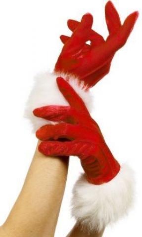 ladies santa gloves
