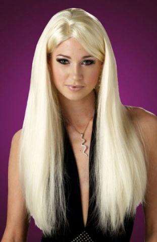 blonde long wig straight