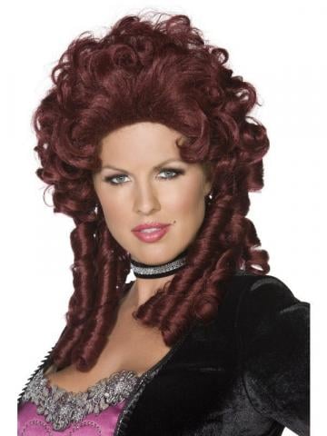Baroque wig - burgundy