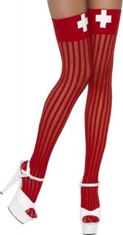 Nurse Striped Red Stockings