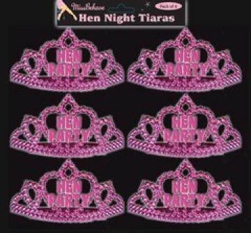 Hen night mini tiara - 6 pack