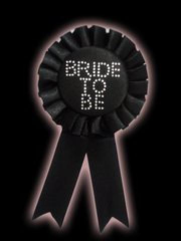Black Bride To Be Rosette