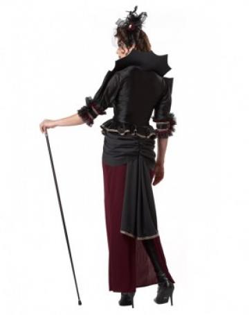 Duchess Of The Manor Costume Adult Black Full Length Dress main image 0