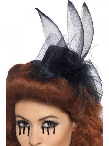Black fascinator hat