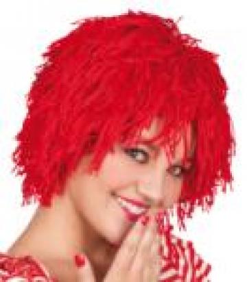 Wooly Clown Wig - red