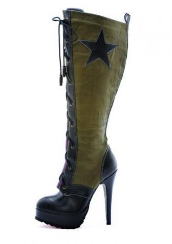 Military Knee High Shoes