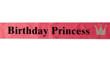 Birthday princess sash