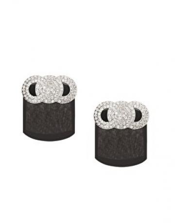 Silver Cluster on Black Blingbacks