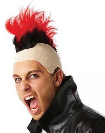 80's Red Mohawk Wig