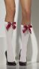 White Stockings With Tartan Bow