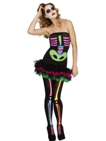 Fever Neon Ladies Skeleton Costume