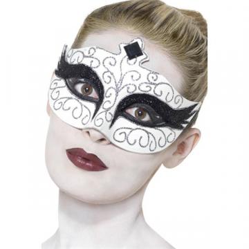 Gothic Swan Mask - White