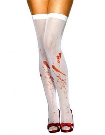 White stockings with blood splats