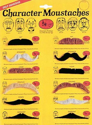 Character Moustaches - Assorted Colours