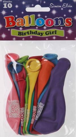 Birthday Girl 10" Latex Balloon