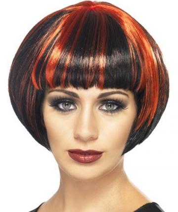 Quirky Bob Wig Black and Red