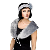 1920's Flapper Stole - Grey