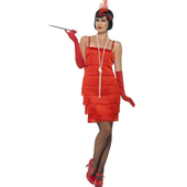 plus size red Flapper Costume