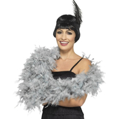 grey feather boa