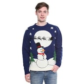 Snowman Christmas Jumper - Navy