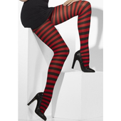 Red & Black Striped Tights