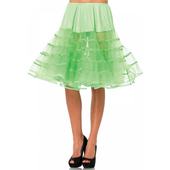 Knee Length Petticoat - Neon Green