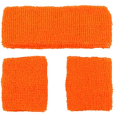 80's Sweatbands & Wristbands - Orange
