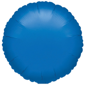 Round Metallic Blue Foil Balloon - 17"