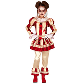 Striped Clown Girl Costume - Tween