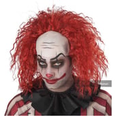 Clown Pattern Baldness Wig - Red