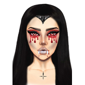Vampire Face Jewels Stickers