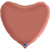 36" Satin Heart Balloon Rose Gold​