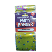 Holographic Foil 18th Birthday Banner - 2.6m