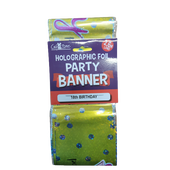 Holographic Foil 18th Birthday Banner - 2.6m