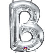 16'' Letter 'B' Silver Air Fill Balloon