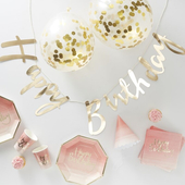 Pink and Gold Ombre Decorations - Party in a Box