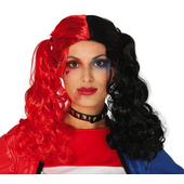 Long Hair Wig - Black & Red