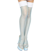 Blue  Fishnet stockings