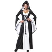 Black & White Deluxe Hooded Robe