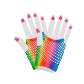 80's Net Gloves - Rainbow