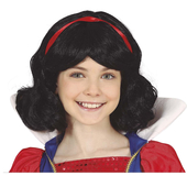 Black Wig With Ribbon
