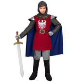 Kids Red Knight Costume